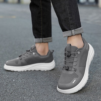 Chaussures de sport décontractées confortables, respirantes, réfléchissantes, légères, en mousse épaisse, avec maille et lacets élastiques noirs, nouveau design, directement de l'usine