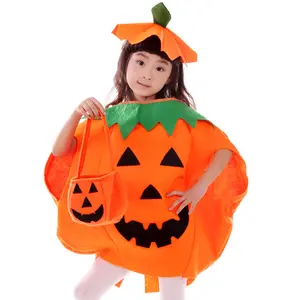 Halloween trẻ em bí ngô CAPE trang phục cô gái và chàng trai dễ thương Halloween bí ngô áo choàng trùm đầu Phù Thủy Phù Thủy Ma Cà Rồng CAPE với mũ
