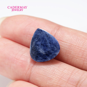 Cadermay Natural Sapphire Pear Cut Blue Loose Gemstone For Jewelry Making - Product Image 2