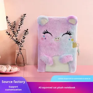 Cuaderno de Felpa con Bloqueo de Gato de Dibujos Animados, Cuaderno Cultural para Niños, Papelería, Diario Perfecto para Estudiante, Pequeña Princesa, Regalo Escolar - Product Image 2