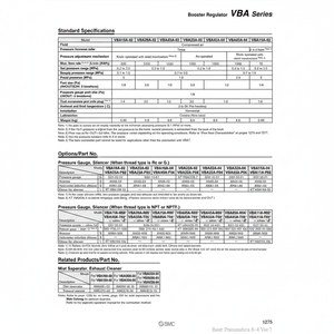 Régulateur de surpression pneumatique SMC VBA11A-F02GS pièces pneumatiques - Product Image 1