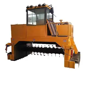 Commercial Widely Used 7.5 MT/day Compost Windrow Turner For Bio Organic Fertilizer