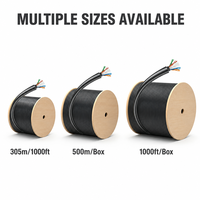 Cable de Red Ecológico de PVC Cat6a 23AWG OFC de 305 m (1000 pies) UTP de Alta Velocidad y Red Estable, Cable LAN Gigabit Ethernet RJ45 para Oficina