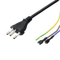 Cable de Alimentación Estándar Brasileño de 3 Pines C13 NBR 14136 H05VV-F 3G0.75mm2 para Monitor de Computadora, TV, Impresora, Electrodomésticos, Cable de Repuesto OEM