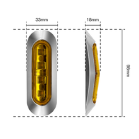 Feux de position latéraux à 4 LED DC12V-24V, nouveaux feux de gabarit arrière pour accessoires de camions, autobus et remorques