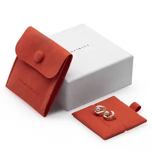 Amazon hot – sacs d'emballage en papier pour bijoux de luxe, couleur personnalisée, pochette en microfibre, petits sacs en papier pour bijoux, pochette cadeau