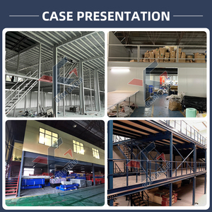 GXM office mezzanino illuminato <span class=keywords><strong>double</strong></span> office racking piattaforme industriali soppalco rack da pavimento per lo stoccaggio del magazzino - Product Image 4