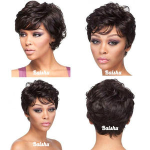 Perruque <span class=keywords><strong>courte</strong></span> bouclée noire africaine tendance pour femmes, moelleuse, douce et de bonne qualité, prix de gros - Product Image 2