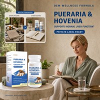 Comprimés diététiques de Pueraria Hovenia sous marque privée, personnalisation OEM de flacons et boîtes, favorise la santé du foie