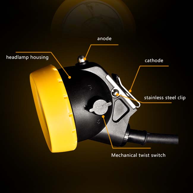 Geführter Sicherheitslampe-wieder aufladbarer hoher Strahln-Berufsbergmann Cap Lamp 5