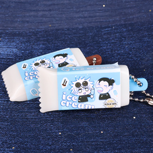 Porte-clés pendentif créatif en PVC, motif dessin animé personnalisé, en forme de petit bâtonnet de crème glacée, mignon, coloré, style anime, étanche - Product Image 5