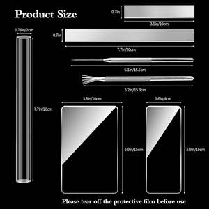 12 टुकड़े बहुलक मिट्टी कटर उपकरण किट एक्रिलिक रोलर पिन सिरेमिक कटर स्लिसर स्पष्ट आयताकार शीट प्रेस बोर्ड डिस्प्ले रैक - Product Image 4