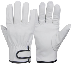 Guantes de Trabajo de Piel de Cabra de Buena Calidad de Fábrica, Antideslizantes, Ligeros, Dedos Completos, Unisex - Product Image 1