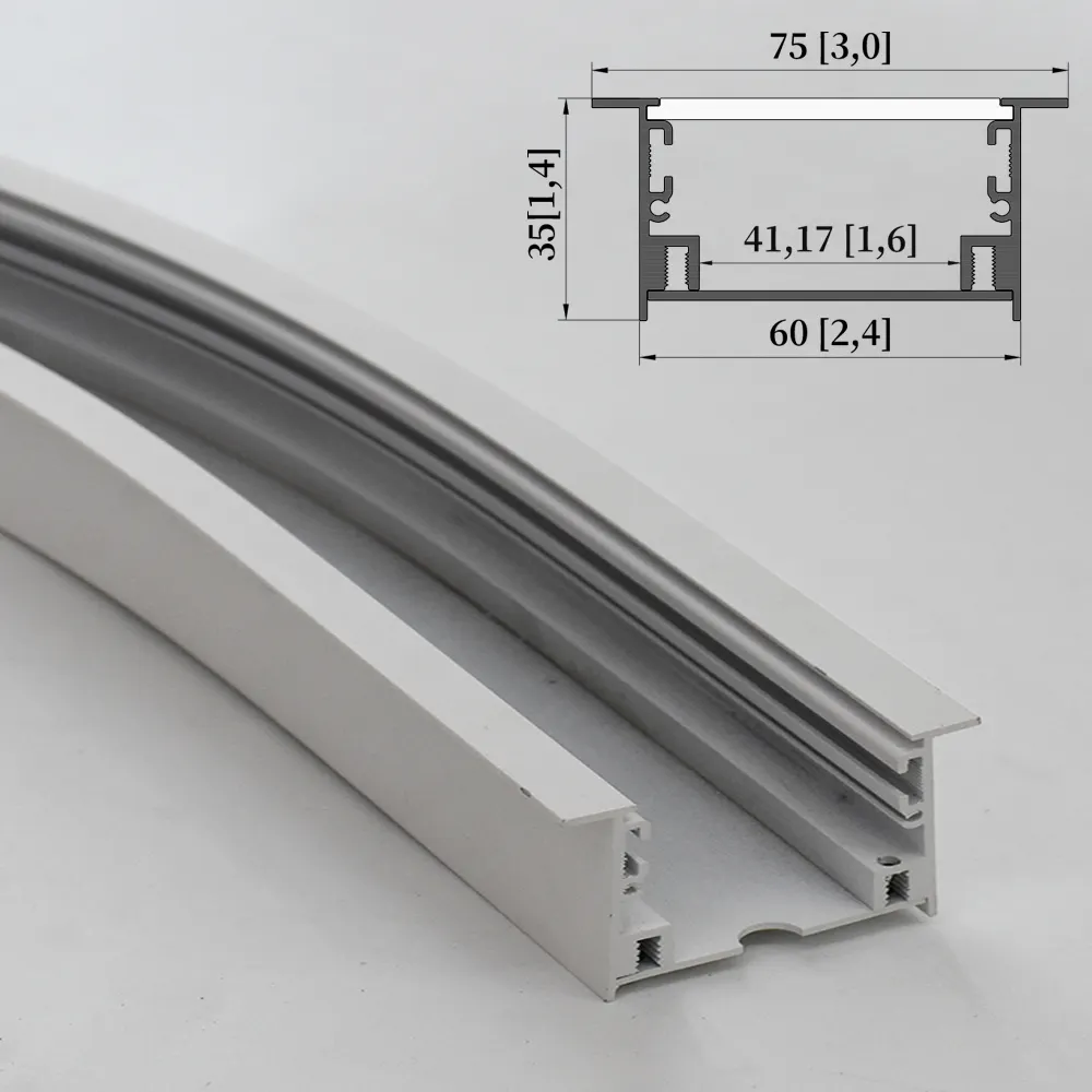 Led Profiel Voor Buigbare Aluminium Gebogen Led Profiel Rond Aluminium Extrusie Profiel