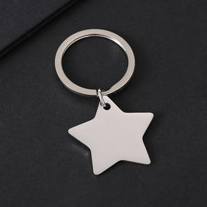 Porte-clés é<span class=keywords><strong>toile</strong></span> en acier inoxydable, pendentif vierge pour impression laser UV, pour nom personnalisé, cadeau de fête pour maman - Product Image 6