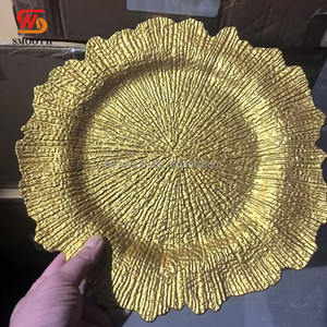 SMOOTH Plato de plástico plateado de 13 pulgadas, redondo, con borde de cuentas, para decoración de mesas de eventos y cenas de boda - Product Image 5