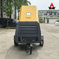 Compresseur à vis industriel lubrifié au diesel 5m³/min 185CFM Haute pression 8 bars Faible consommation de carburant Pompe moteur portable