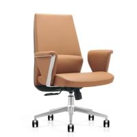 Chaises de bureau exécutives pivotantes modernes confortables de haute qualité en cuir véritable sur mesure