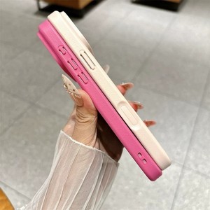 เคสโทรศัพท์แบบชาร์จได้ สีตัดกันสไตล์มาการอง สำหรับ iPhone 18 17 16 15 14 13 Pro Max ป้องกันเลนส์เต็มรูปแบบ กันกระแทก - Product Image 2