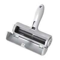 Rouleau anti-poils pour animaux de compagnie en plastique réutilisable avec logo personnalisé, à un bouton, automatique, double sens, pour nettoyer les poils et les peluches des canapés et tapis