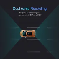 Caméra embarquée 4G avec double caméra, rétroviseur GPS et WiFi, contrôle par application, double caméra avant/arrière, DVR de voiture