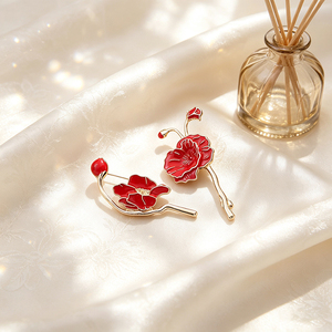 Artículo Popular: Elegante Broche Chapado en Oro, Pin de Metal Pulido Antioxidante, Adorno para Atuendos de Banquete y Combinación de Moda de Lujo - Product Image 1