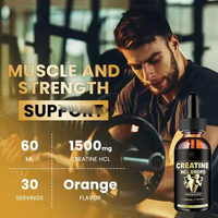 Créatine monohydrate en marque privée, électrolyte liquide, créatine HCl, complément énergétique sportif, pré-entraînement, gouttes de créatine liquide