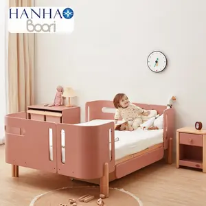 فقط B2B Boori الاطفال غرفة الأثاث الزان الخشب مزدوجة سرير الملك حجم خشب أطفال سرير