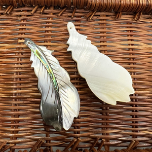 Bán buôn đá quý đồ trang sức khắc vỏ sò biển mặt dây bào ngư lá nhỏ quyến rũ <span class=keywords><strong>paua</strong></span> vỏ lông mặt dây chuyền cho vòng cổ làm - Product Image 2