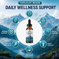 Complément alimentaire liquide en gouttes à base d'Ashwagandha, de Shilajit et d'huile de graines noires, marque privée OEM/ODM