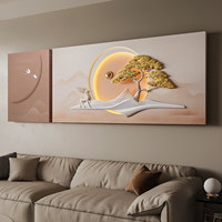 [Nouveau] Peinture décorative pour salon, toile murale moderne, simple, élégante, haut de gamme, thème nature, double toile