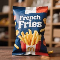 Sacs en plastique à impression personnalisée thermoscellage chips de pomme de terre sachet oreiller de paquet alimentaire sac d'emballage pour frites de qualité alimentaire