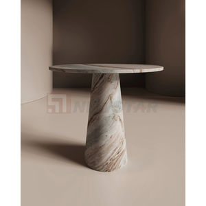 Newstar โต๊ะข้างโต๊ะกาแฟหินอ่อนสีฟ้าหินอ่อนหรูหราเฟอร์นิเจอร์สไตล์ทันสมัย - Product Image 3