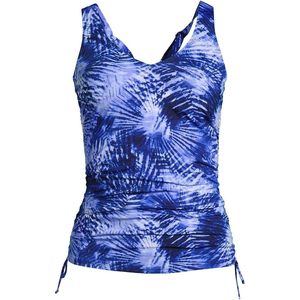Maillot de bain tankini à armatures résistant au chlore FOXA pour femme, haut de maillot de bain imprimé bleu, protection anti-UV - Product Image 6