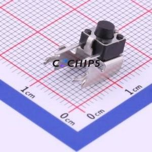 UK-B0209-2-G5.5-250 Tactile Switch Through hole Switch Single Pole Single Throw Round Button 2.5N Right Angle Insert - Product Image 1