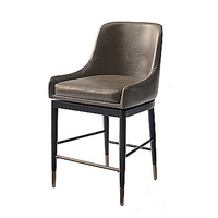 Chaise de bar moderne en cuir PU de qualité commerciale, chaise de comptoir de luxe.