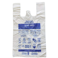 Sacs en plastique HDPE pour T-shirts, emballés en vrac, avec logo personnalisé, pour les épiceries, les supermarchés, la vente au détail et les achats