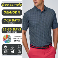 Logo personnalisé, haute qualité, 90% polyester, 10% élasthanne, extensible dans les 4 sens, t-shirt de golf de bonne qualité, polos pour hommes