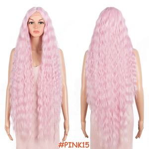 Cosplay Blonde longue vague lâche perruque synthétique pour les femmes Lolita Style Super Long bouclés faux cheveux résistant à la chaleur perruque en gros - Product Image 4