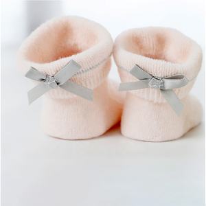 Vente en gros de chaussettes épaisses pour nouveau-né fille et garçon, chaussettes en coton biologique pour nouveau-né - Product Image 4