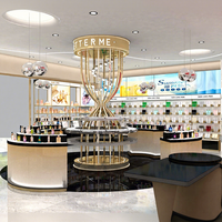02-DYaS016 Design de magasin de cosmétiques éco-responsable et durable avec éclairage LED pour les magasins de parfums et de soins de la peau, mobilier de magasin personnalisable