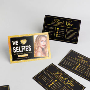 工厂定制带徽标的感谢卡，适合小型企业豪华广告贺卡印刷 - Product Image 2