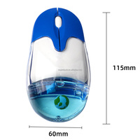 Souris de bureau professionnelle créative en plastique, ornements et cadeaux, souris sans fil à liquide flottant avec divers animaux aquatiques