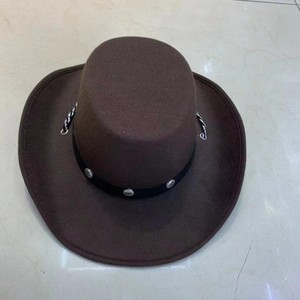 Sombrero de vaquero occidental para niños, sombreros de vaquero de fieltro con cordón ajustable para fiesta de cumpleaños de vaquero, sombrero de Panamá - Product Image 6