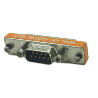 Mini adaptador de Cable de serie, DB9 macho a DB25 hembra, cambiador de género