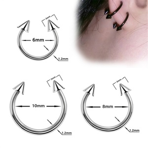 Piercing Circular de Acero Inoxidable Personalizado y Colorido para Cartílago de Oreja, Tragus, en Forma de U, para Nariz - Product Image 5