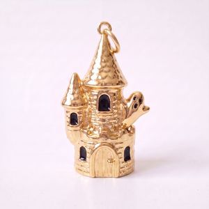 Breloques vintage amusantes pour Halloween, pendentifs château, citrouille, momie, crâne, <span class=keywords><strong>cercueil</strong></span> pour bracelets et colliers DIY - Product Image 4