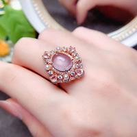 Ensemble de bijoux en quartz rose naturel, argent sterling 925, collier et boucles d'oreilles simples et minimalistes, vente en gros, directement de l'usine, OEM personnalisé