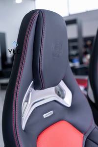 YLC pour Benz A45 CLA45 W176 W177 AMG <span class=keywords><strong>Recaro</strong></span> Sièges baquets en cuir noir Sièges avant à double rangée avec chauffage - Product Image 5
