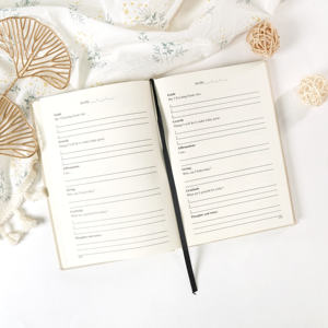 Hoge Kwaliteit A5 Linnen Planner Nieuw Ontwerp Fancy Stof Hardcover Dagboek Met Lint Mooi Zelfzorgboek - Product Image 5